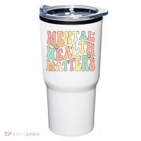 Groovy Mental Health Matters Human Brain Illness Awareness Tumbler thumb 0