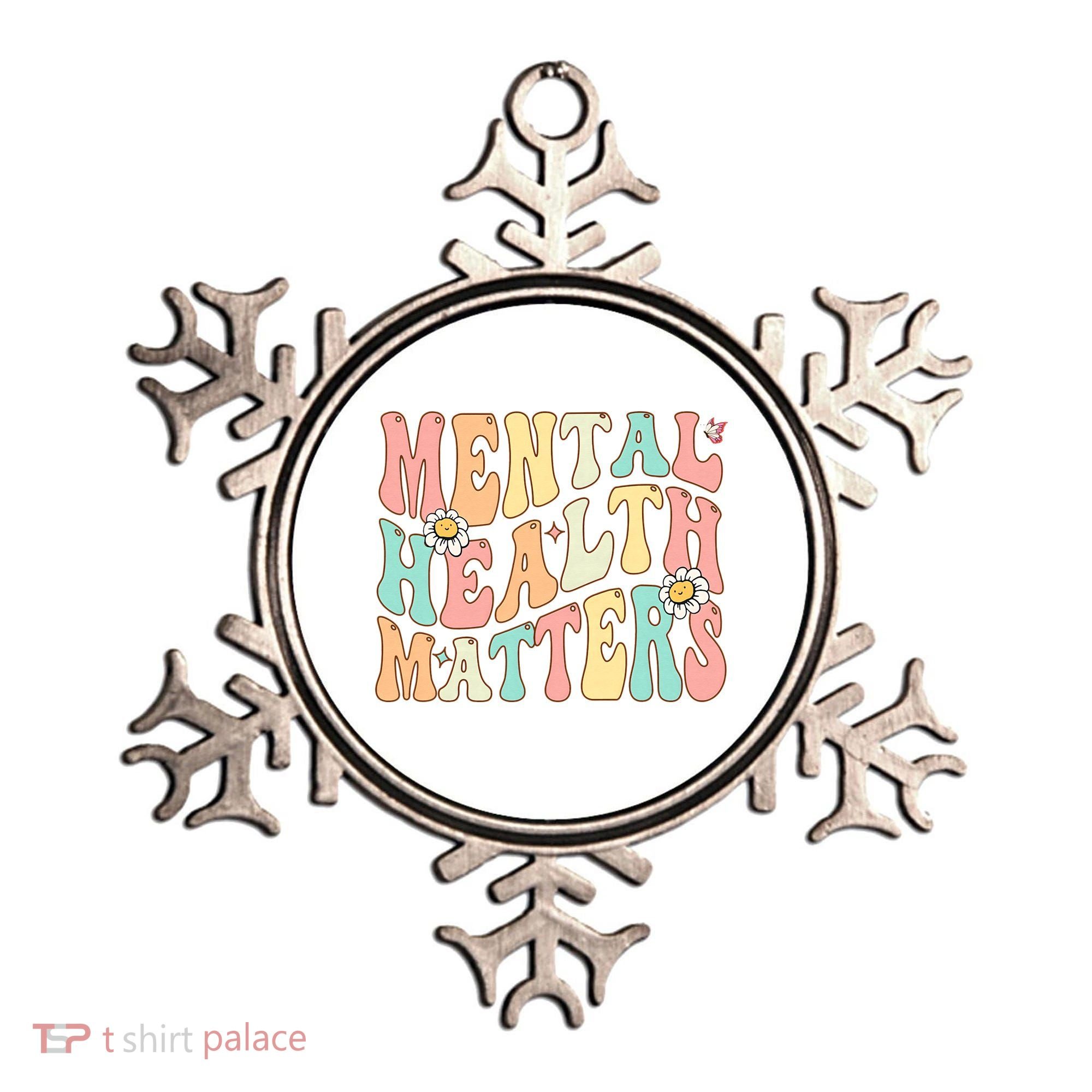 Groovy Mental Health Matters Human Brain Illness Awareness Ornament