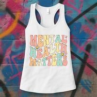 Groovy Mental Health Matters Human Brain Illness Awareness Women's Tank Top thumb 3