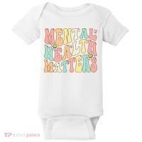 Groovy Mental Health Matters Human Brain Illness Awareness Baby Bodysuit thumb 0