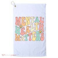 Groovy Mental Health Matters Human Brain Illness Awareness Golf Towel thumb 0