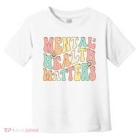 Groovy Mental Health Matters Human Brain Illness Awareness Toddler T-Shirt thumb 0