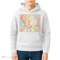 Groovy Mental Health Matters Human Brain Illness Awareness Kids Hoodie thumb 4