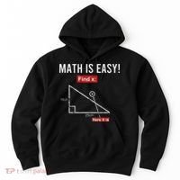 Geometry Math Is Easy Find X Here It Is Triangle Hoodie thumb 0