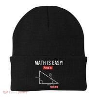 Geometry Math Is Easy Find X Here It Is Triangle Beanie thumb 0