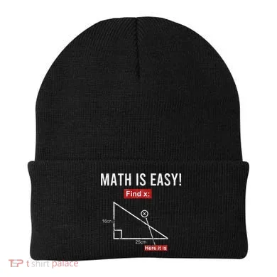 Geometry Math Is Easy Find X Here It Is Triangle Beanie