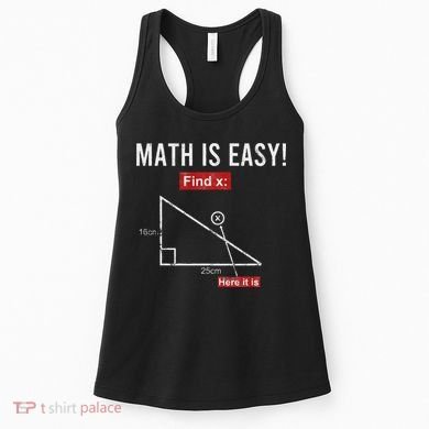Geometry Math Is Easy Find X Here It Is Triangle Women's Tank Top