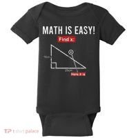 Geometry Math Is Easy Find X Here It Is Triangle Baby Bodysuit thumb 0