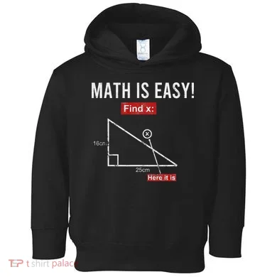Geometry Math Is Easy Find X Here It Is Triangle Toddler Hoodie