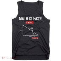 Geometry Math Is Easy Find X Here It Is Triangle Tank Top thumb 0