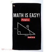Geometry Math Is Easy Find X Here It Is Triangle Golf Towel thumb 0