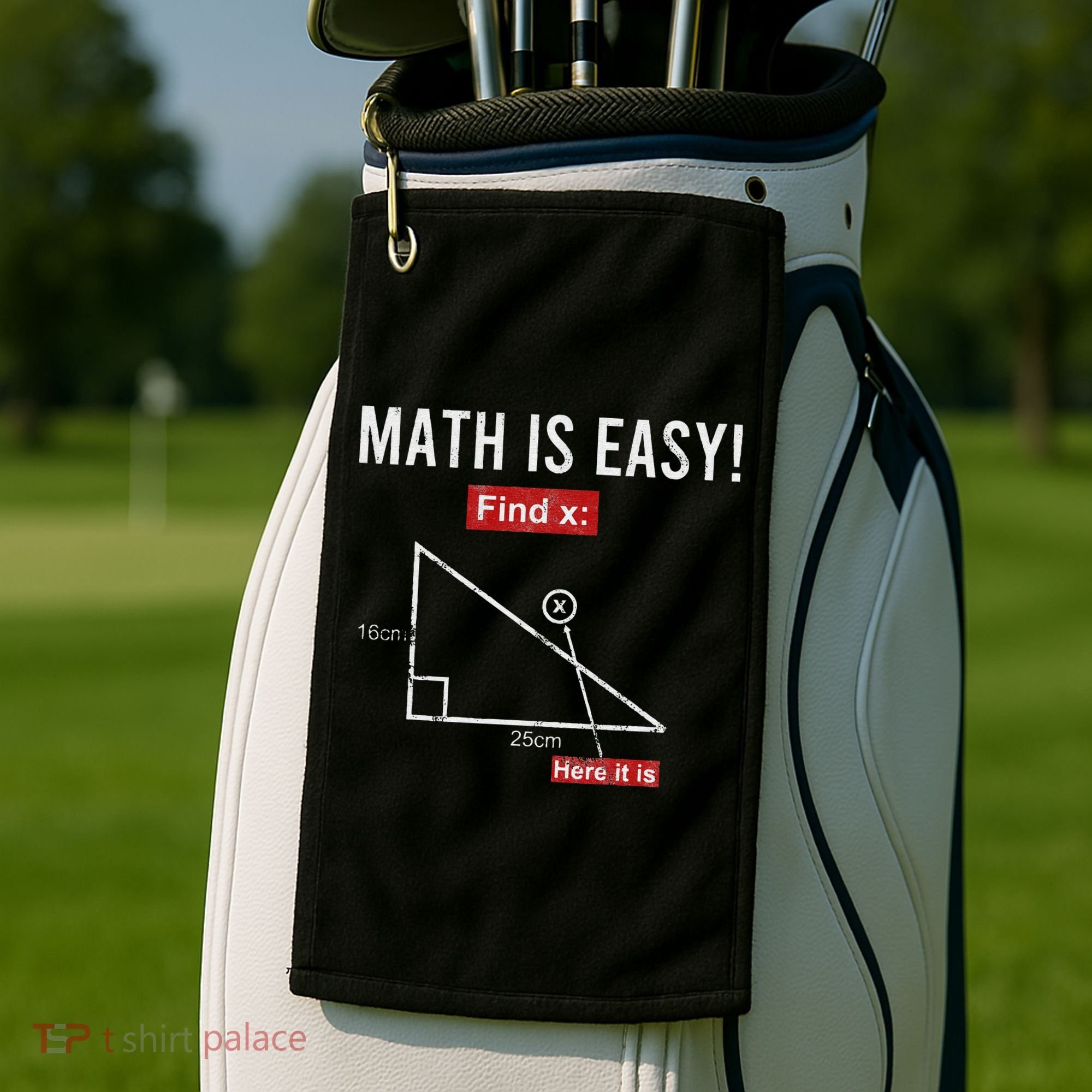 Geometry Math Is Easy Find X Here It Is Triangle Golf Towel
