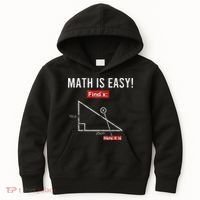 Geometry Math Is Easy Find X Here It Is Triangle Kids Hoodie thumb 0