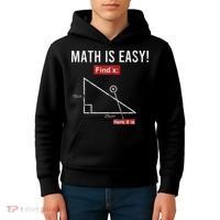 Geometry Math Is Easy Find X Here It Is Triangle Kids Hoodie thumb 4