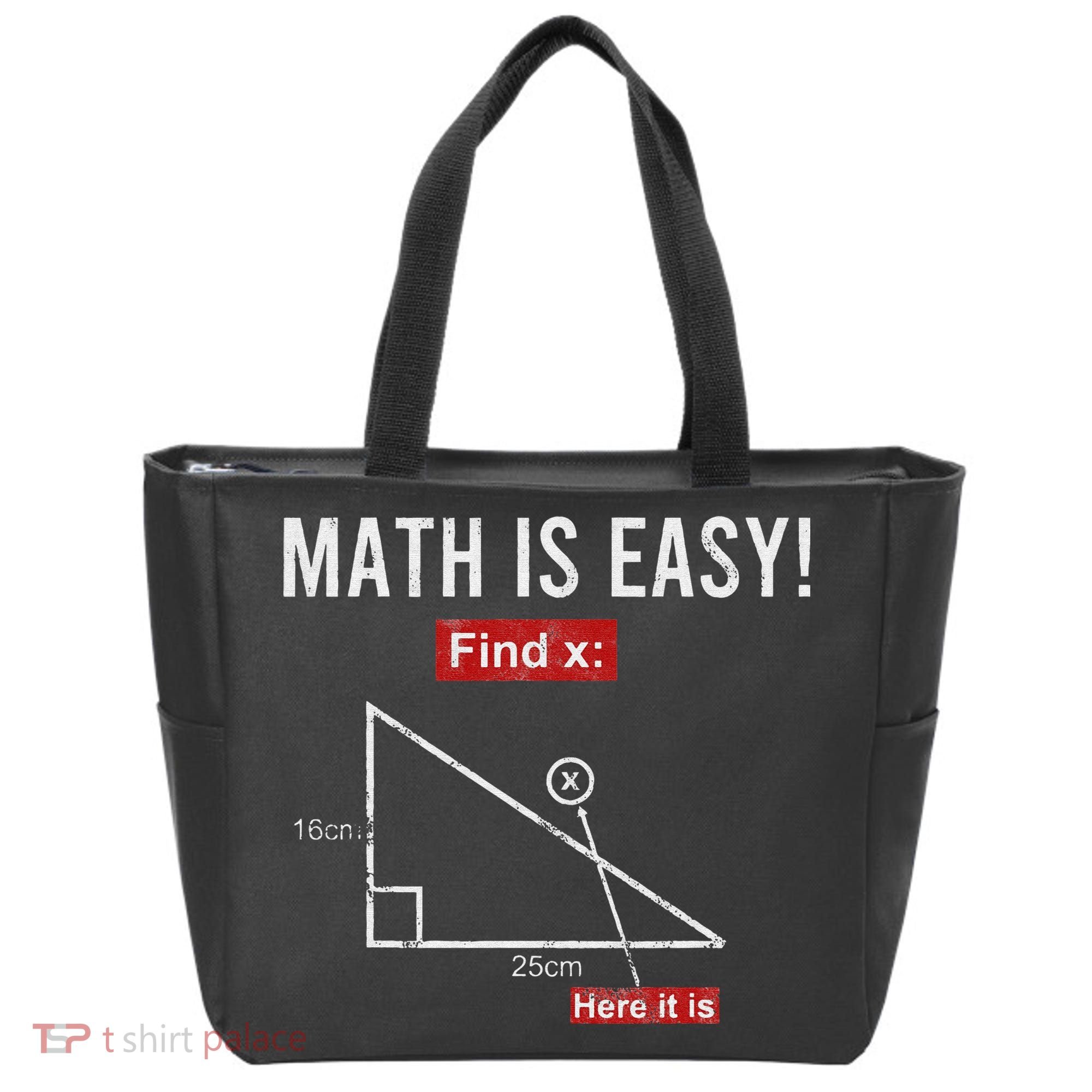 Geometry Math Is Easy Find X Here It Is Triangle Tote Bag