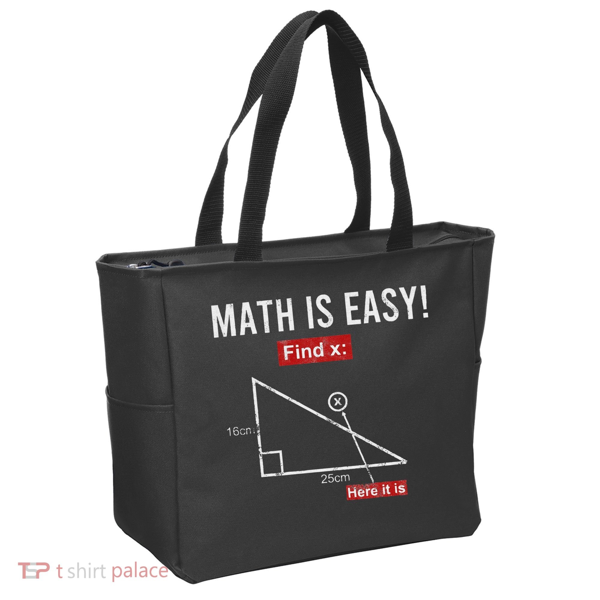 Geometry Math Is Easy Find X Here It Is Triangle Tote Bag