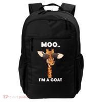 Giraffe Moo Im A Goat Farm Zoo Animal Giraffe Lover Backpack thumb 0