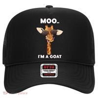 Giraffe Moo Im A Goat Farm Zoo Animal Giraffe Lover Hat thumb 0