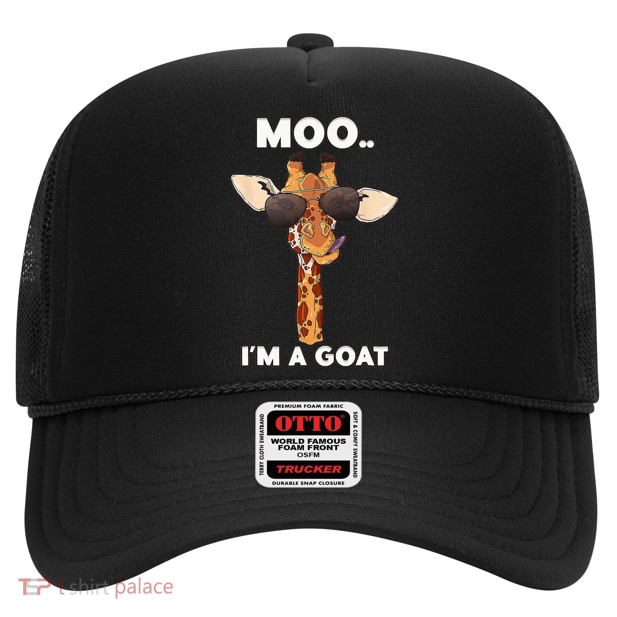 Giraffe Moo Im A Goat Farm Zoo Animal Giraffe Lover Hat