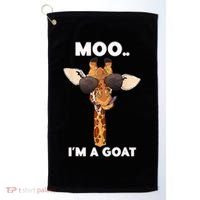 Giraffe Moo Im A Goat Farm Zoo Animal Giraffe Lover Golf Towel thumb 0
