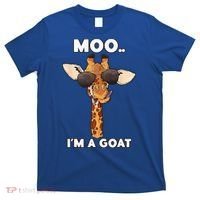 Giraffe Moo Im A Goat Farm Zoo Animal Giraffe Lover T-Shirt thumb 0