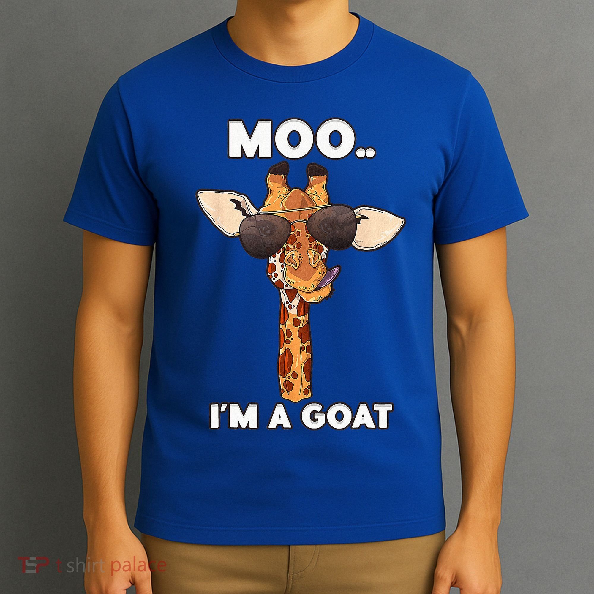 Giraffe Moo Im A Goat Farm Zoo Animal Giraffe Lover T-Shirt