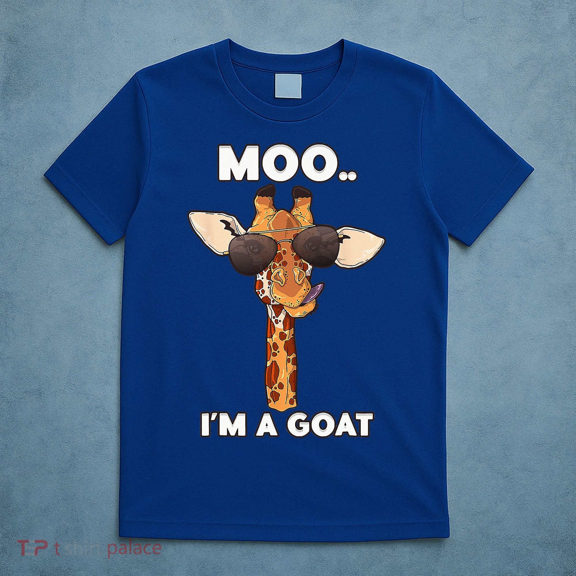 Giraffe Moo Im A Goat Farm Zoo Animal Giraffe Lover T-Shirt