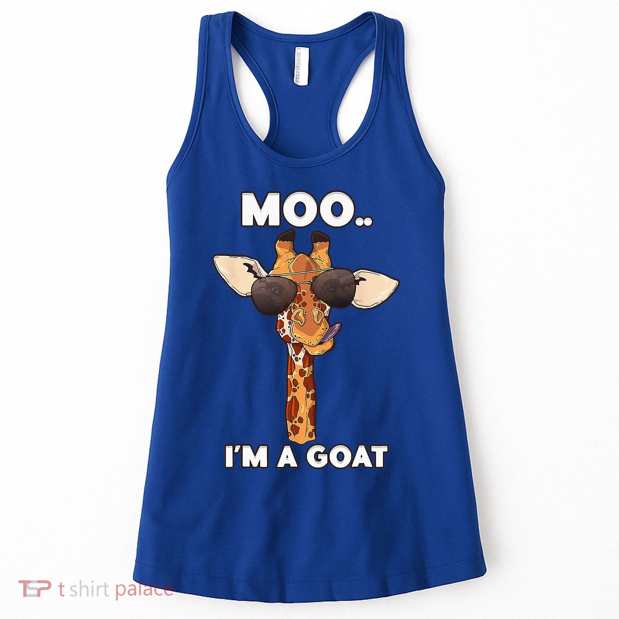 Giraffe Moo Im A Goat Farm Zoo Animal Giraffe Lover Women's Tank Top