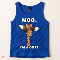 Giraffe Moo Im A Goat Farm Zoo Animal Giraffe Lover Tank Top thumb 2