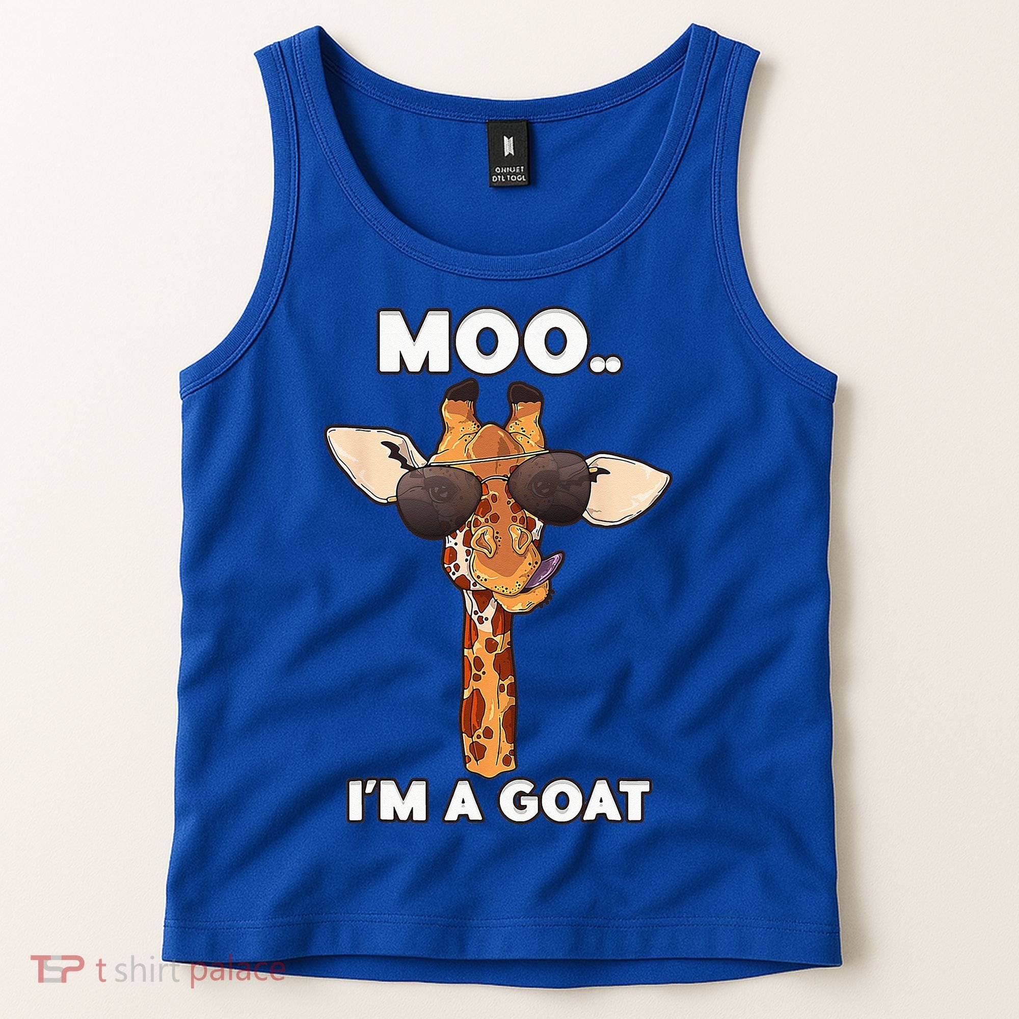 Giraffe Moo Im A Goat Farm Zoo Animal Giraffe Lover Tank Top