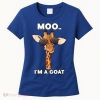 Giraffe Moo Im A Goat Farm Zoo Animal Giraffe Lover Women's T-Shirt thumb 0