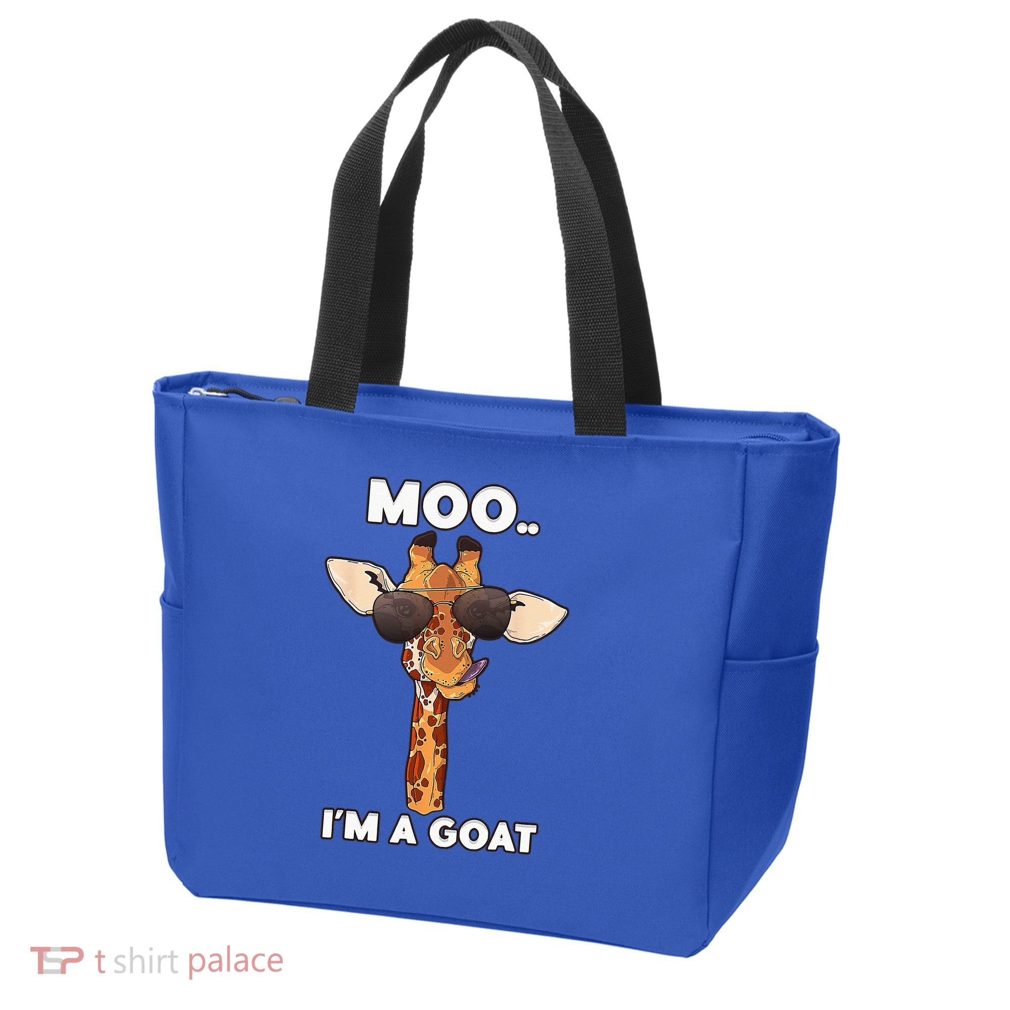 Giraffe Moo Im A Goat Farm Zoo Animal Giraffe Lover Tote Bag
