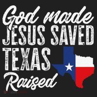 God Made Jesus Saved Texas Raised Texas Pride State Golf Towel thumb 3