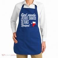 God Made Jesus Saved Texas Raised Texas Pride State Apron thumb 2