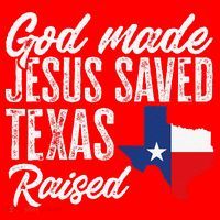 God Made Jesus Saved Texas Raised Texas Pride State Santa Hat thumb 1