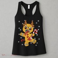 Gingerbread Man Krampus Christmas Pajama Xmas Candy Cane Women's Tank Top thumb 3