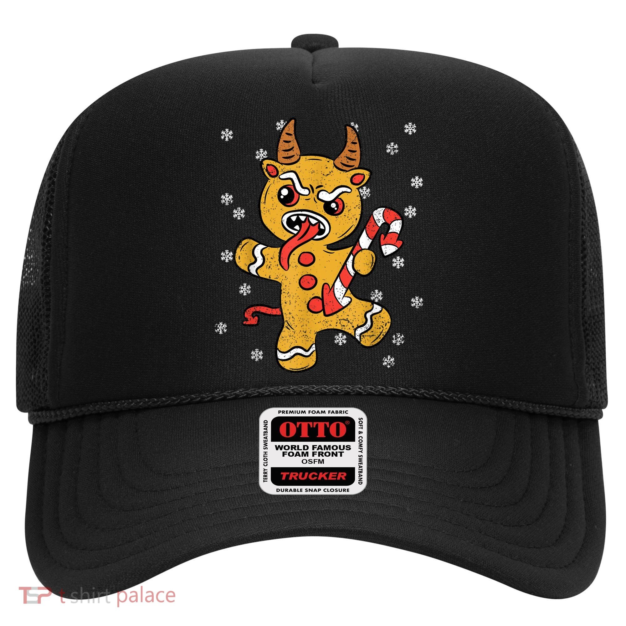 Gingerbread Man Krampus Christmas Pajama Xmas Candy Cane Hat