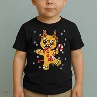 Gingerbread Man Krampus Christmas Pajama Xmas Candy Cane Toddler T-Shirt thumb 2