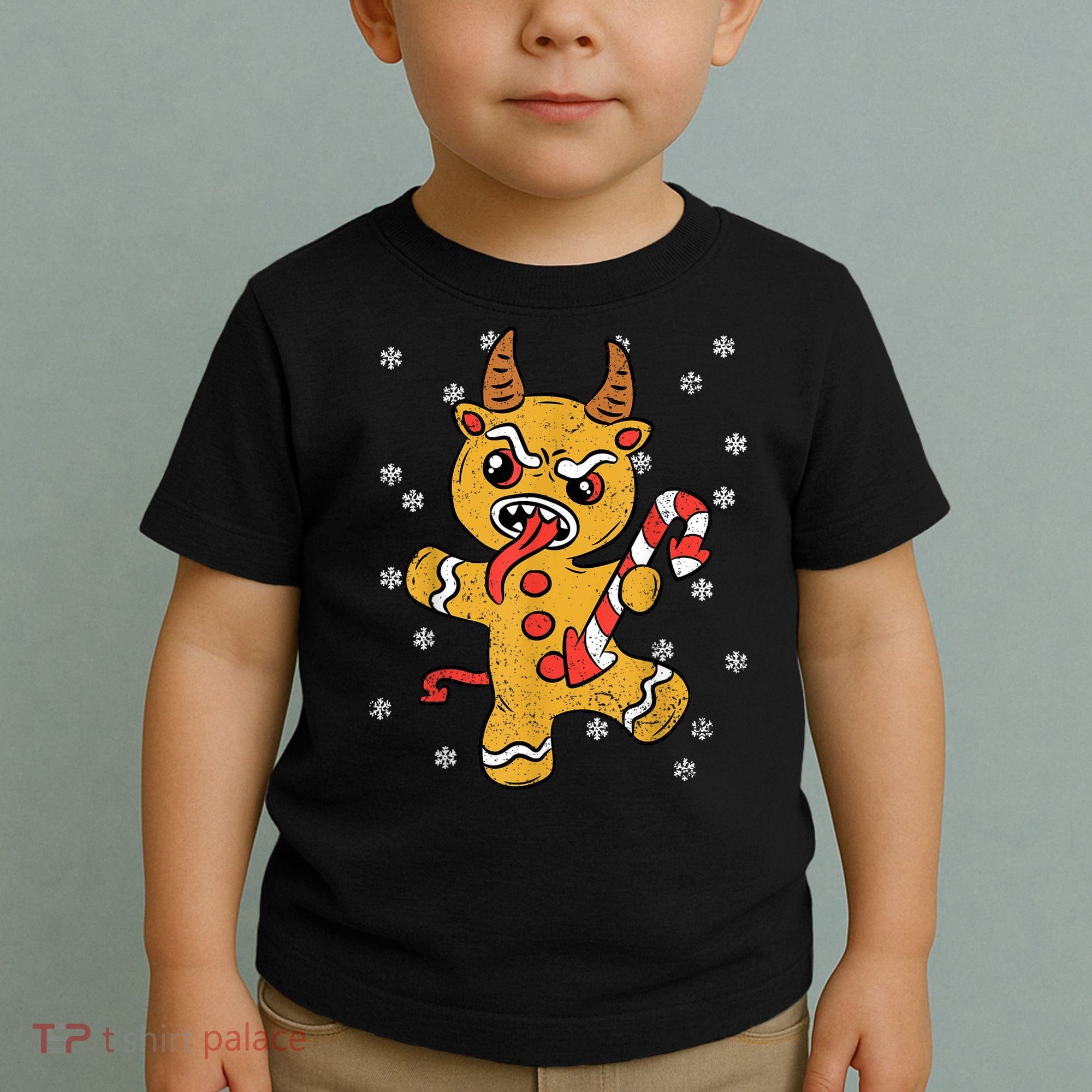 Gingerbread Man Krampus Christmas Pajama Xmas Candy Cane Toddler T-Shirt