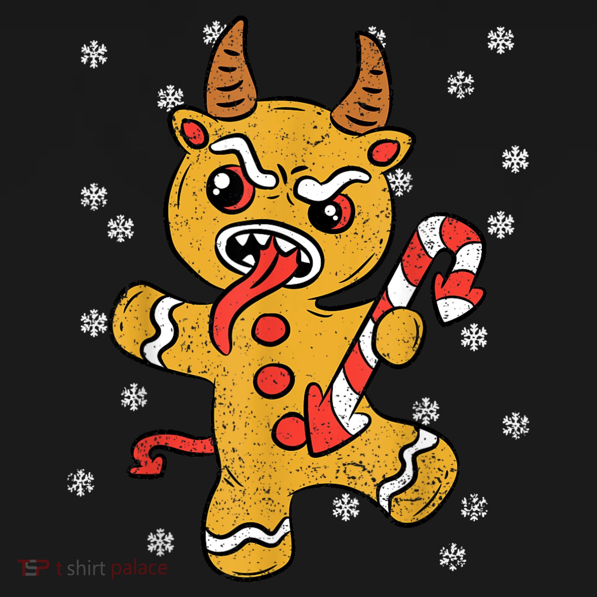 Gingerbread Man Krampus Christmas Pajama Xmas Candy Cane Toddler T-Shirt