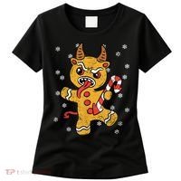 Gingerbread Man Krampus Christmas Pajama Xmas Candy Cane Women's T-Shirt thumb 0
