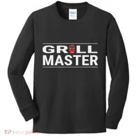 Grill Master Kamado Style Bbq Barbecue Pitmaster Kids Long Sleeve Shirt thumb 0