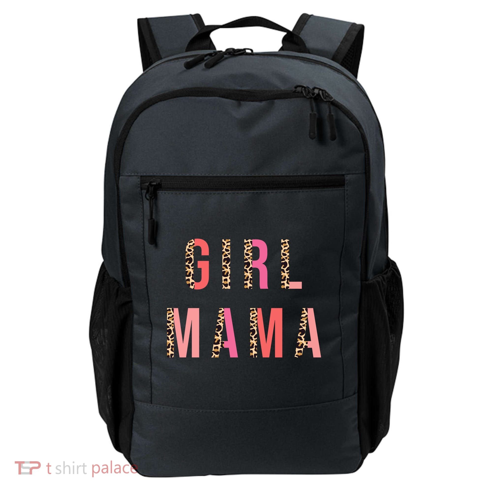 Girl Mama Leopard Backpack