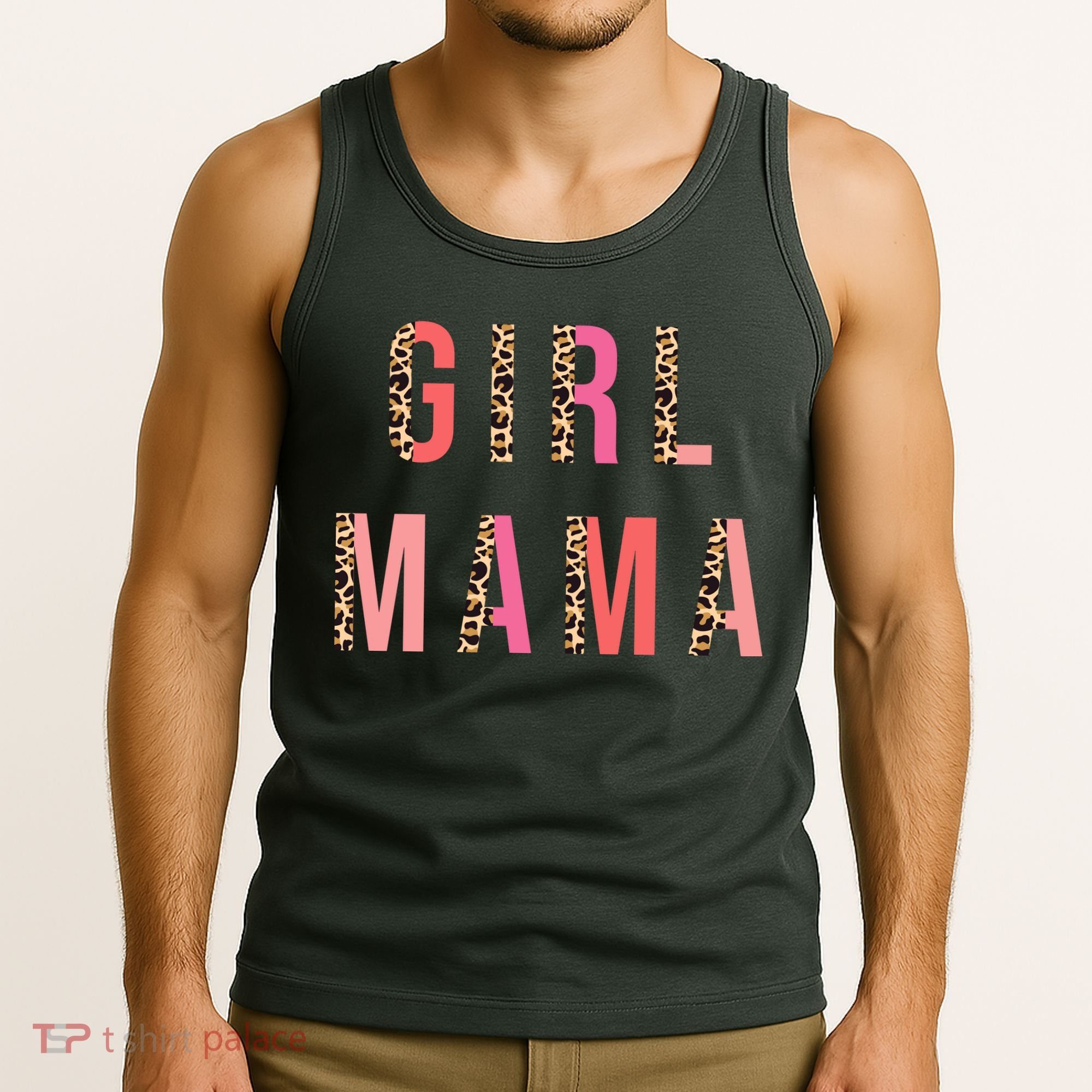 Girl Mama Leopard Tank Top