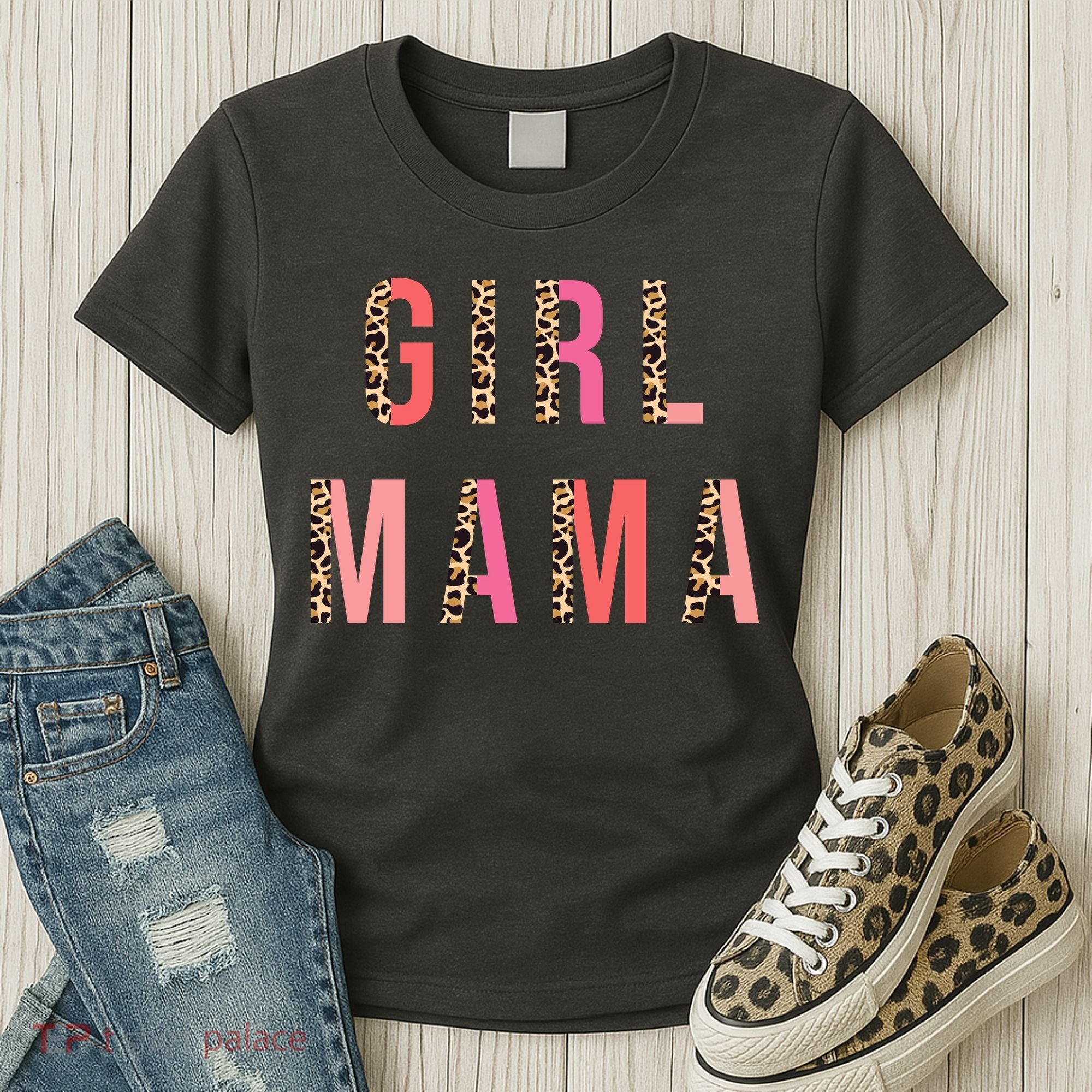 Girl Mama Leopard Women's T-Shirt