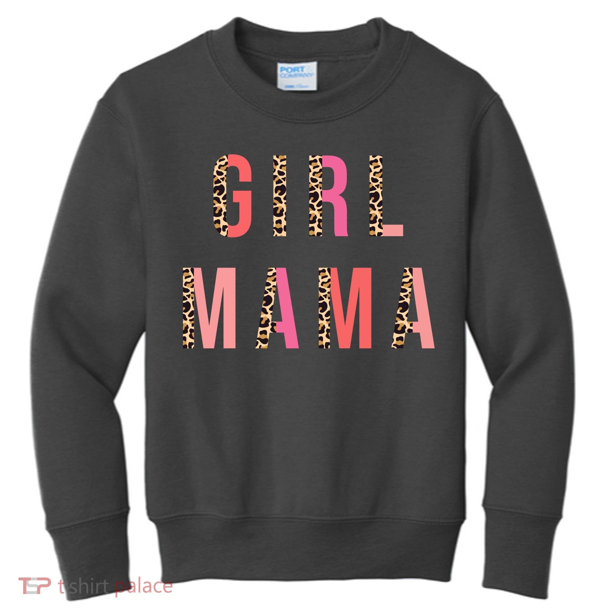 Girl Mama Leopard Kids Sweatshirt