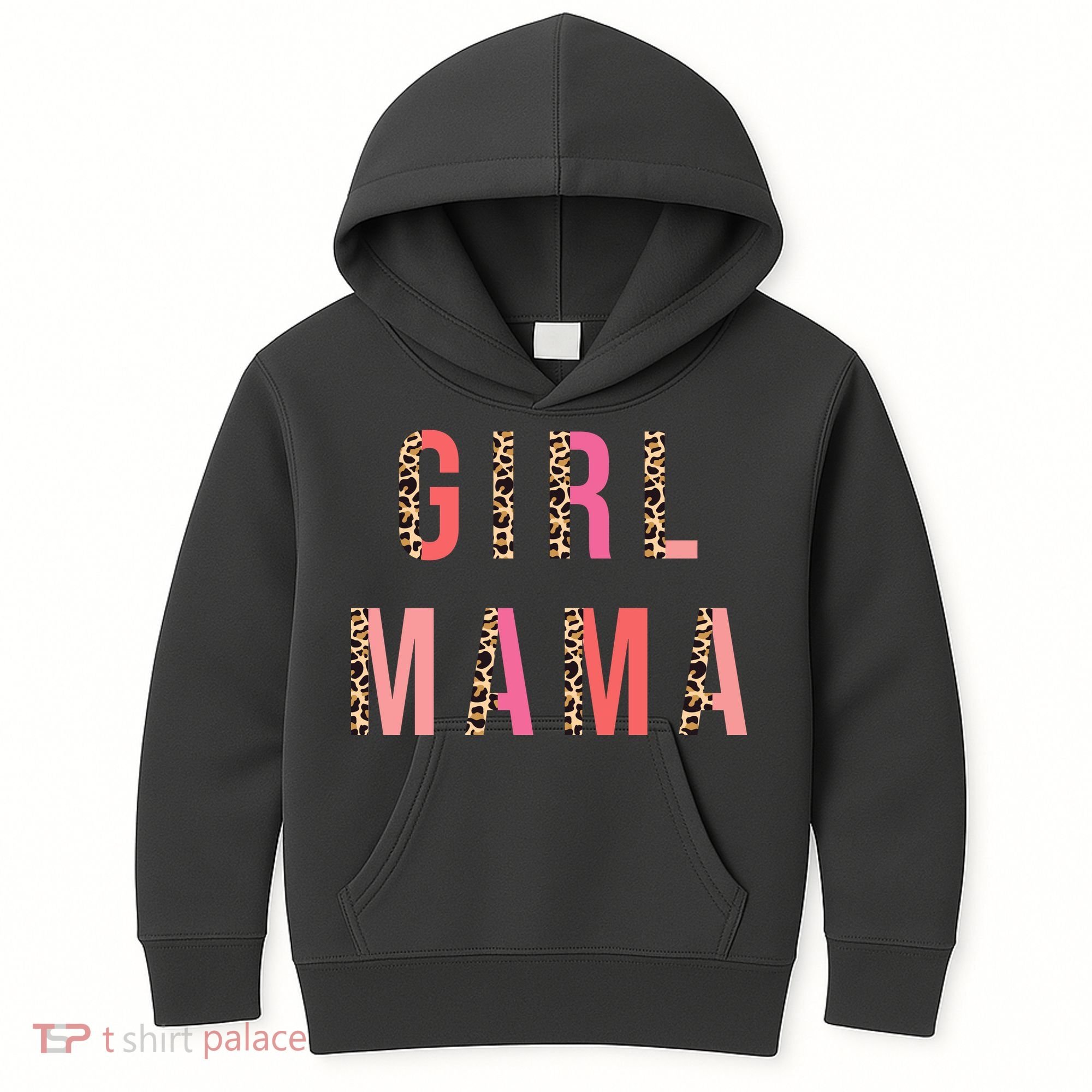 Girl Mama Leopard Kids Hoodie