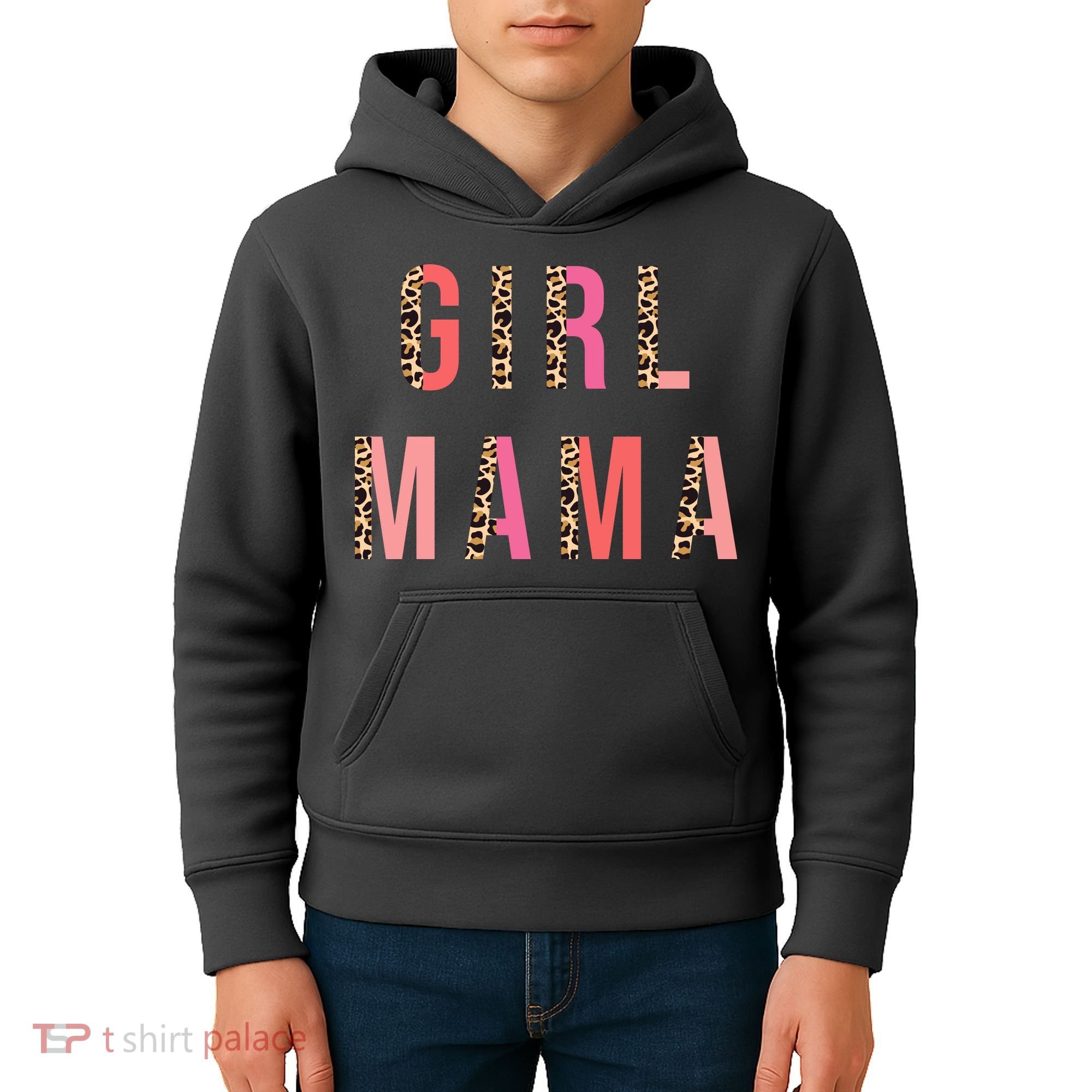Girl Mama Leopard Kids Hoodie