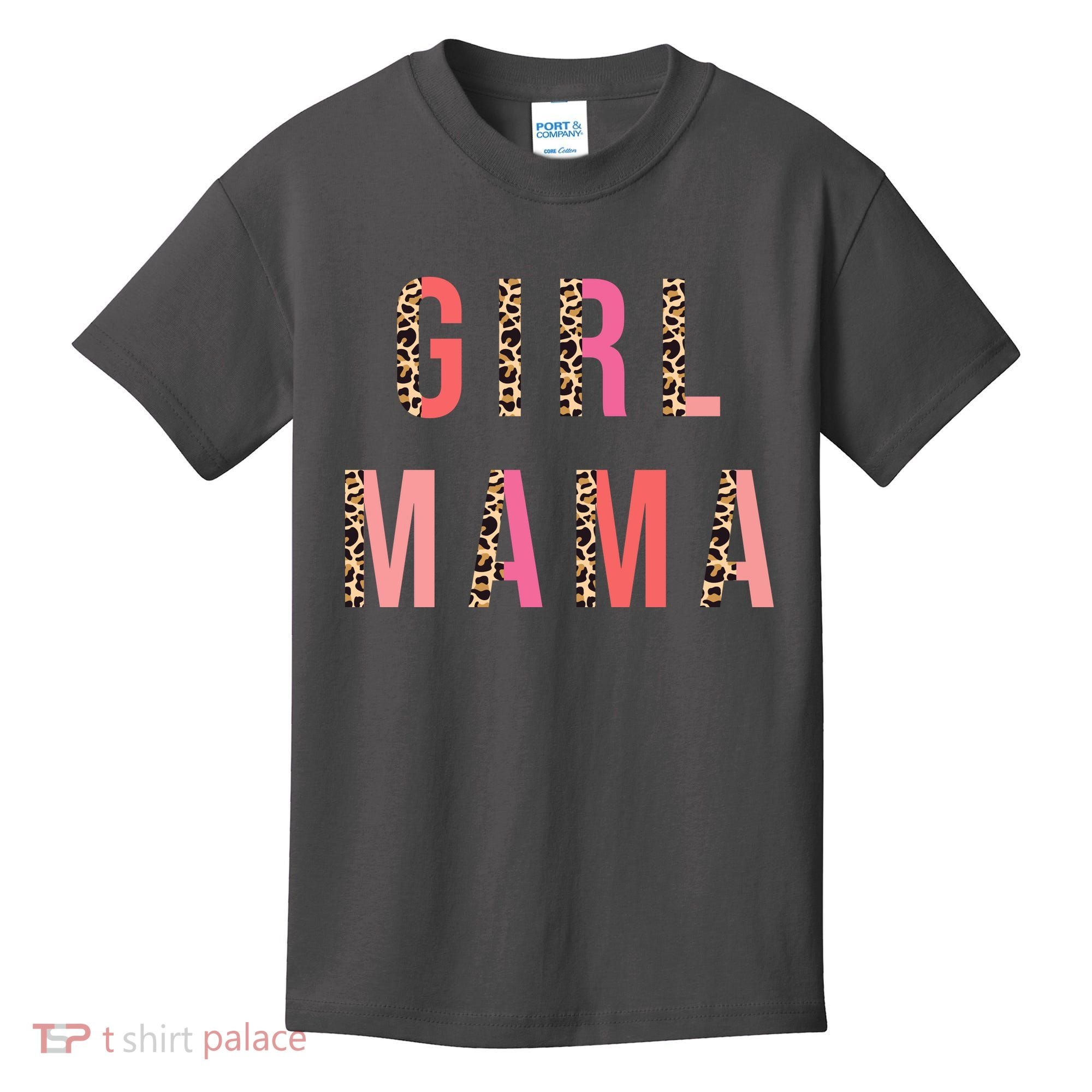Girl Mama Leopard Kids T-Shirt