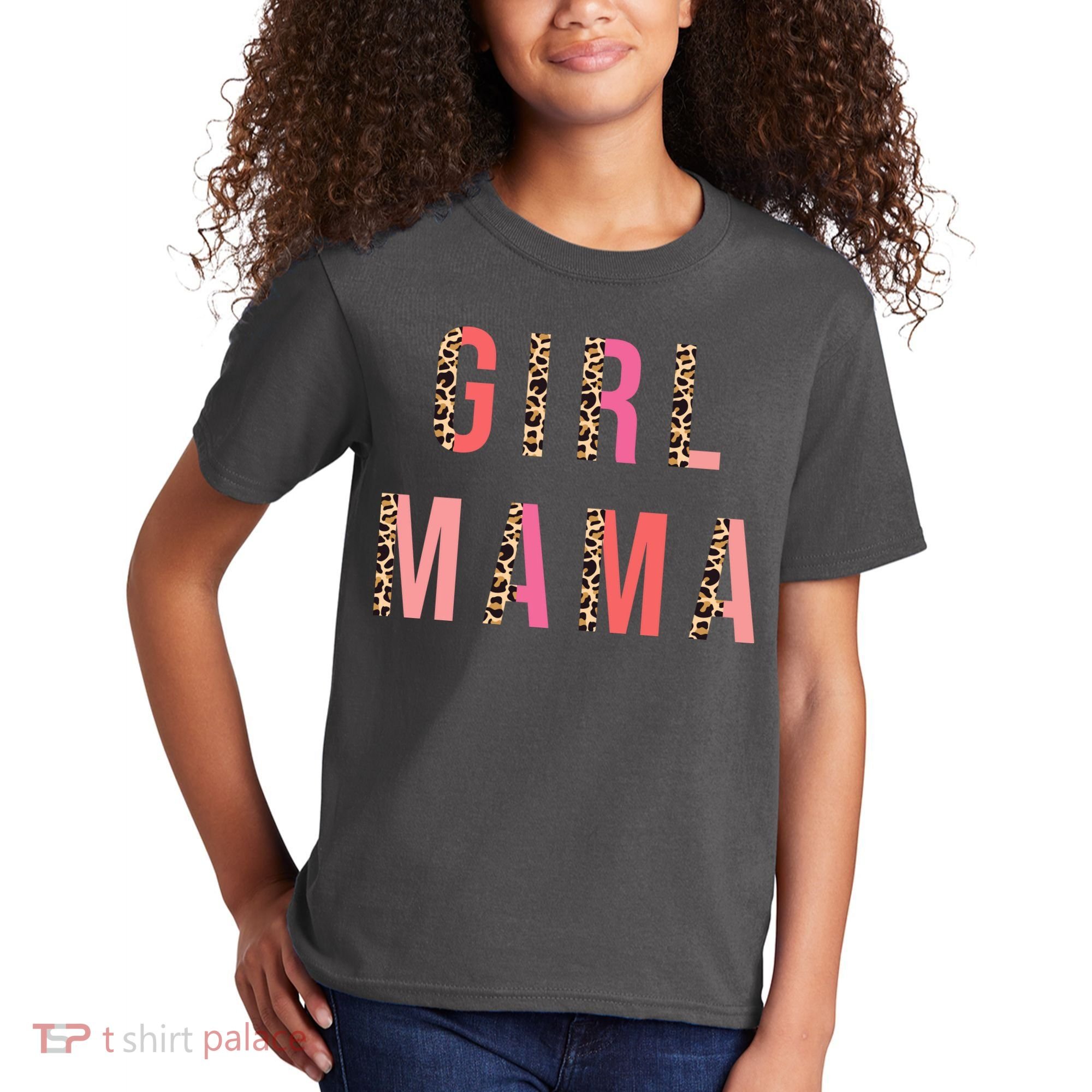 Girl Mama Leopard Kids T-Shirt